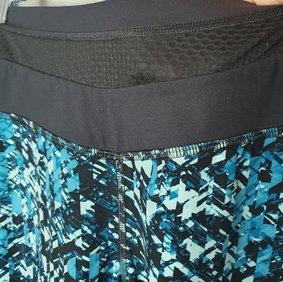 MANDUKA Athletic Leggings Cropped Black/Blue Women's Size S - Picture 2 of 9